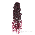 Ondulado Faux Locs Ombre Deusa Locs Crochê Cabelo